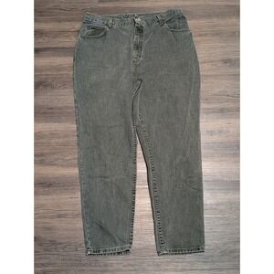 Vintage Lee Riveted Relaxed Fit Tapered Leg‎ Jeans Olive Green Gray 22W USA Made